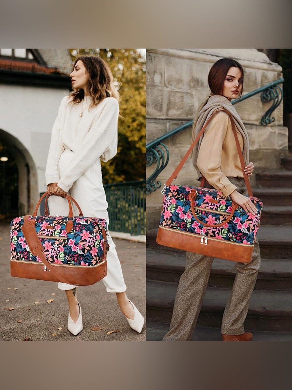 ITIEZY, Weekend bag for women, nylon travel bag,